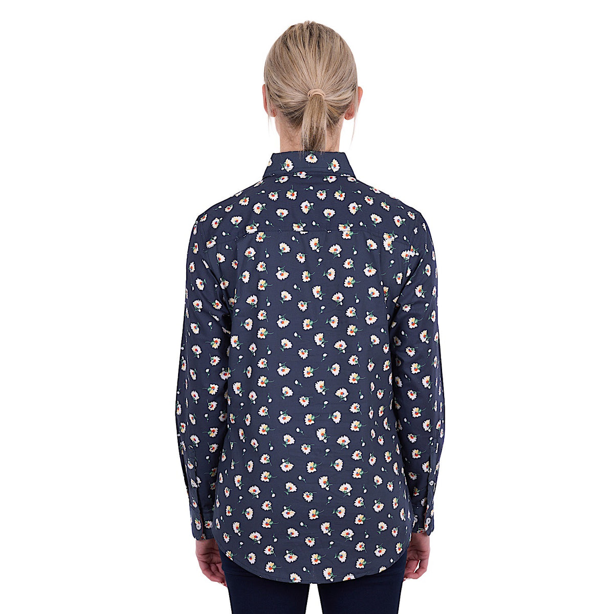 Hard Slog Women's Joanna Half Placket Long Sleeve Shirt - Navy