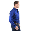 Hard Slog Men's Full Placket Light Cotton Shirt - Royal Blue