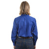 Hard Slog Women's Half Placket Light Cotton Shirt - Royal Blue