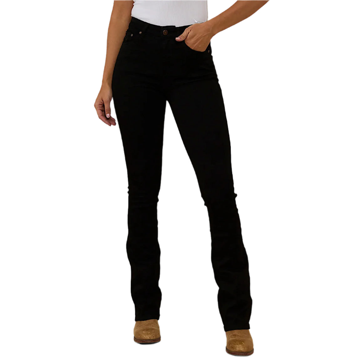 Ringers Western Women's Penny High Rise Bootleg Jean - Black