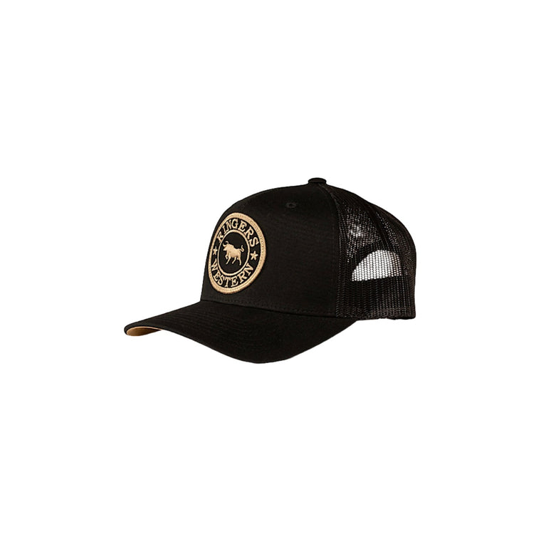 Ringers Western KIDS Signature Bull Trucker Cap - Black/Gold