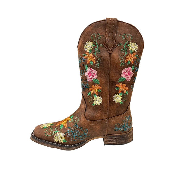 Roper Womens Riley Boot - Blossom Tan Embroidered