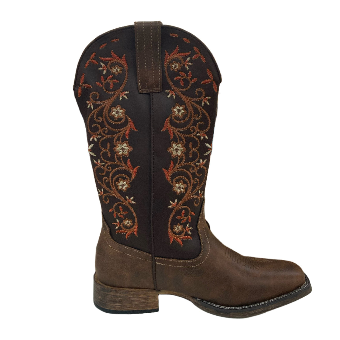 Roper Womens Bailey Boot - Brown/Chocolate Embroidered
