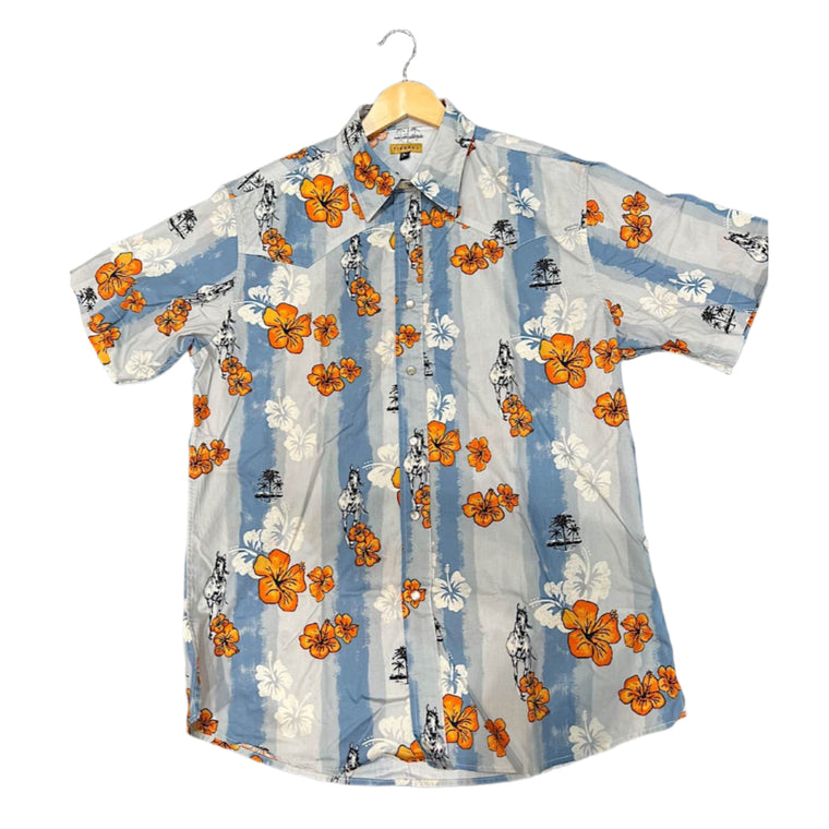 Tin Haul Men's Collection Shirt - Hawaiian Blue
