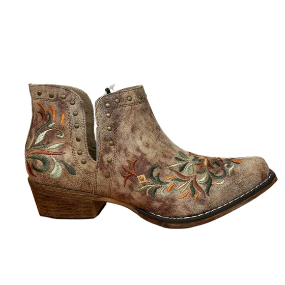 Roper Womens Ava Boot - Floral Tan Embroidered