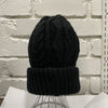 Avenel Cable Knit Cuffed Beanie - Black