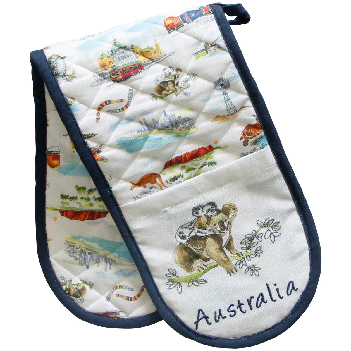 The Linen Press Australia Double Mitt - Australian Icons