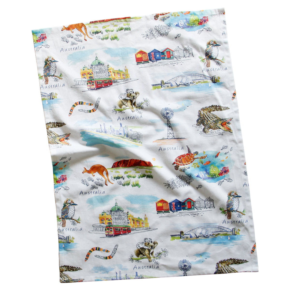 The Linen Press Australia Tea Towel - Australian Icons