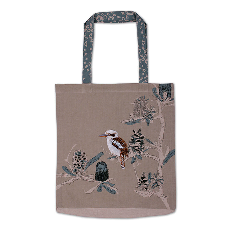 The Linen Press Shopper Bag - Kookaburra & Banksia