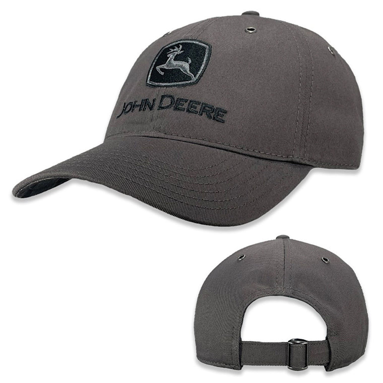 John Deere Cotton Twill Embroidered Cap - Charcoal