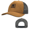 John Deere Quilted Canvas Cap With Leather Patch - Brown/Charcoal