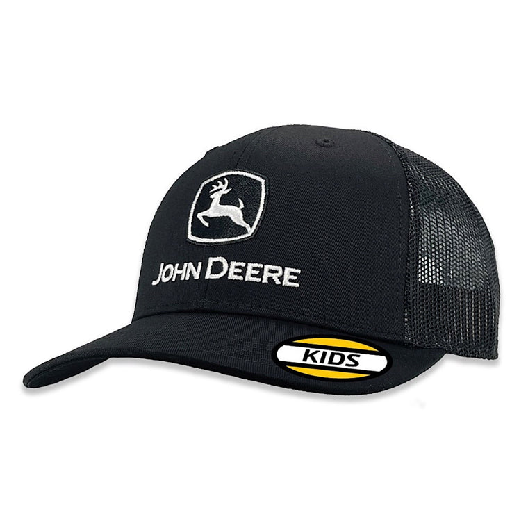 John Deere KIDS Basic Trucker Mesh Cap - Black