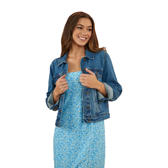 Ringers Western Women's Scarlett Denim Jacket - Mid Wash Blue