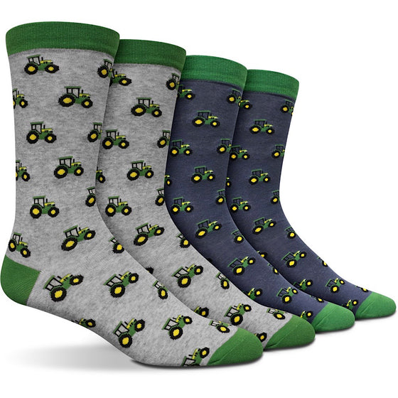 John Deere Tractor Row Fashion Socks Crew 2 Pack