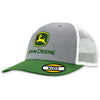 John Deere KIDS Basic Trucker Mesh Cap - Heather Grey/Green/White