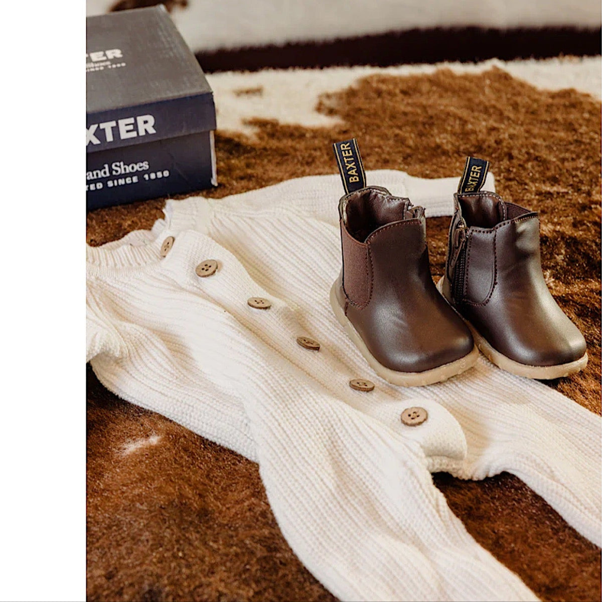 Baxter Infant Jack Baby Booties - Brown
