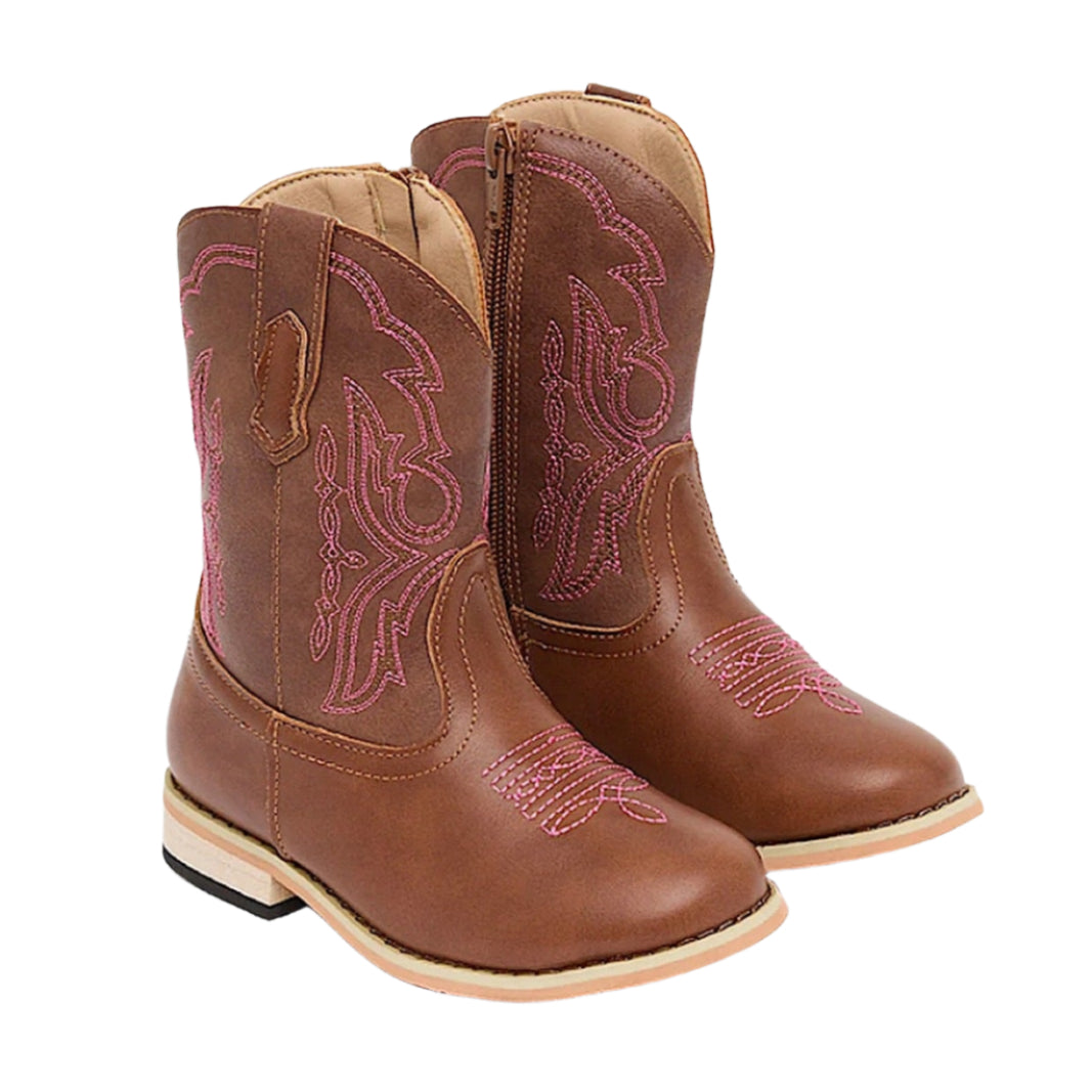 Baxter Junior Western Boots - Rose Pink