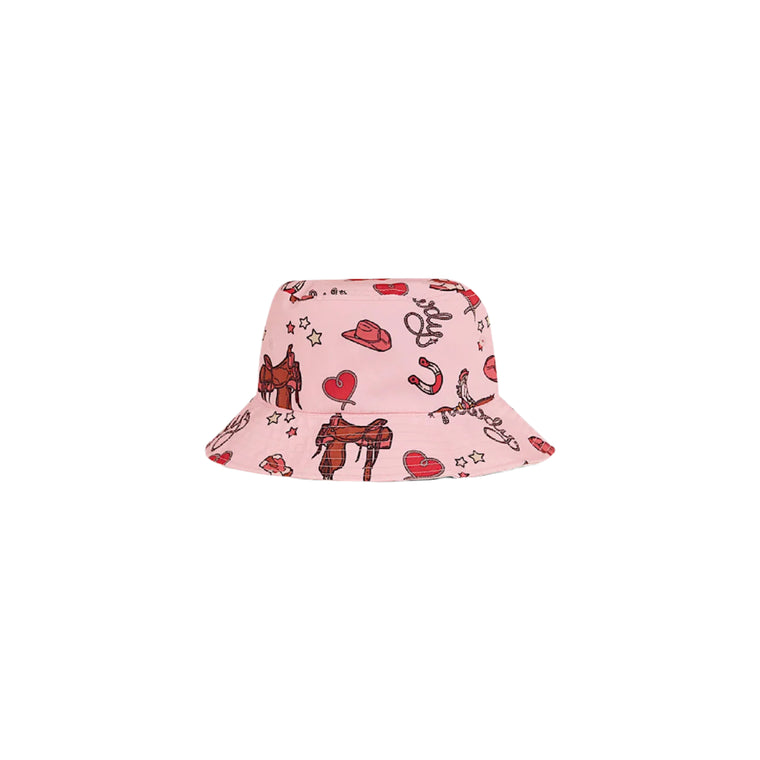 Ringers Western Kid's Mini Cowgirl Reversible Bucket Hat - Dusty Pink