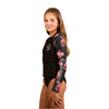 Ringers Western Kid's Gabrielle Swim Rashie - Black/Silver