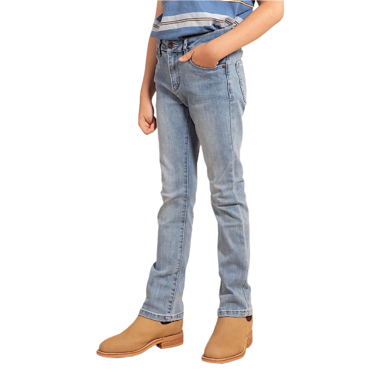 Ringers Western Kid's Joey Cowgirl Jean - Light Blue