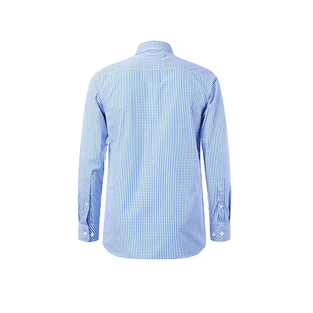 Pilbara Men’s L/S Shirt - Blue/White Check