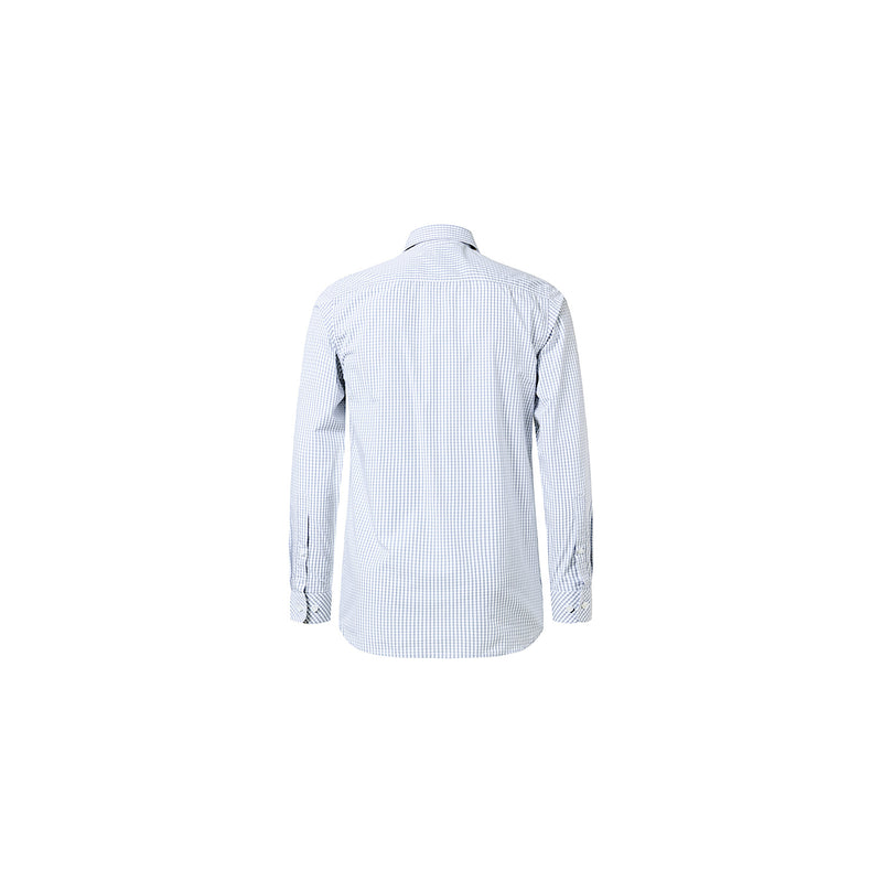 Pilbara Men’s L/S Shirt - Diesel/White Check