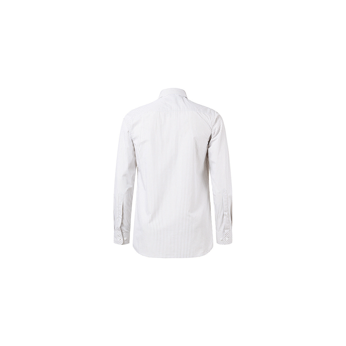 Pilbara Men’s L/S Shirt - Taupe/White Check