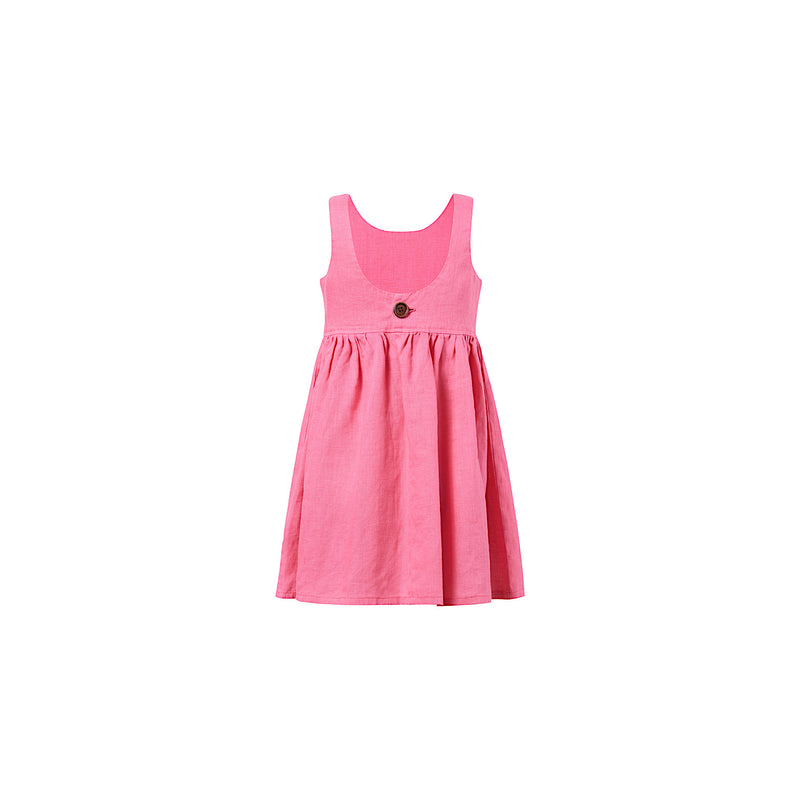 Pilbara Girl’s Zoe Linen Sundress - Lipstick