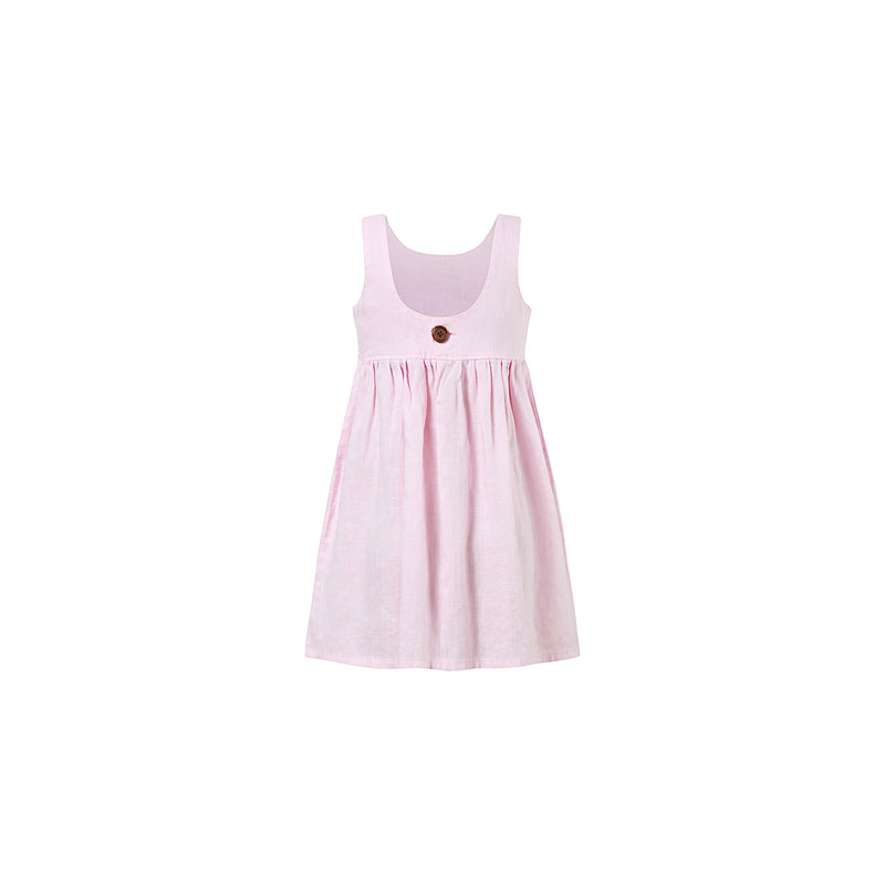 Pilbara Girl’s Zoe Linen Sundress - Pink