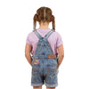 Ringers Western Kid's Dahlia Denim Short Overalls - Light Blue