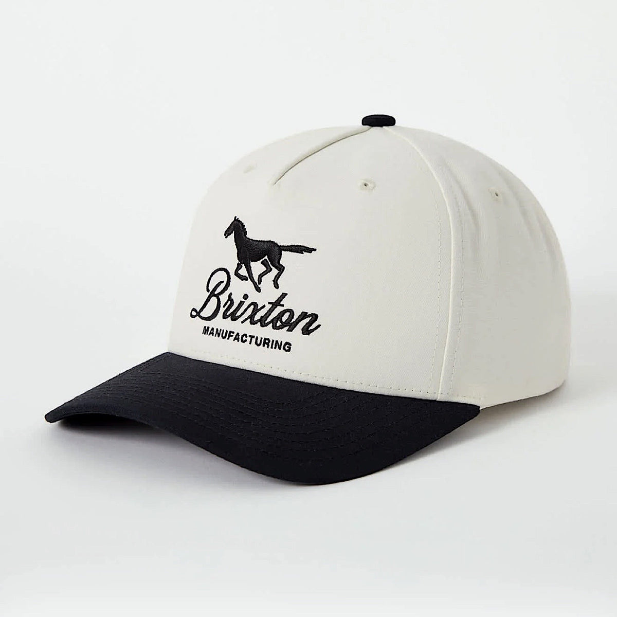 Brixton Leisure Snapback Cap - Off White/Black