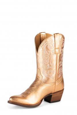 Macie Bean Women's Buckle Dream Western Boot - Rose Gold Metallic