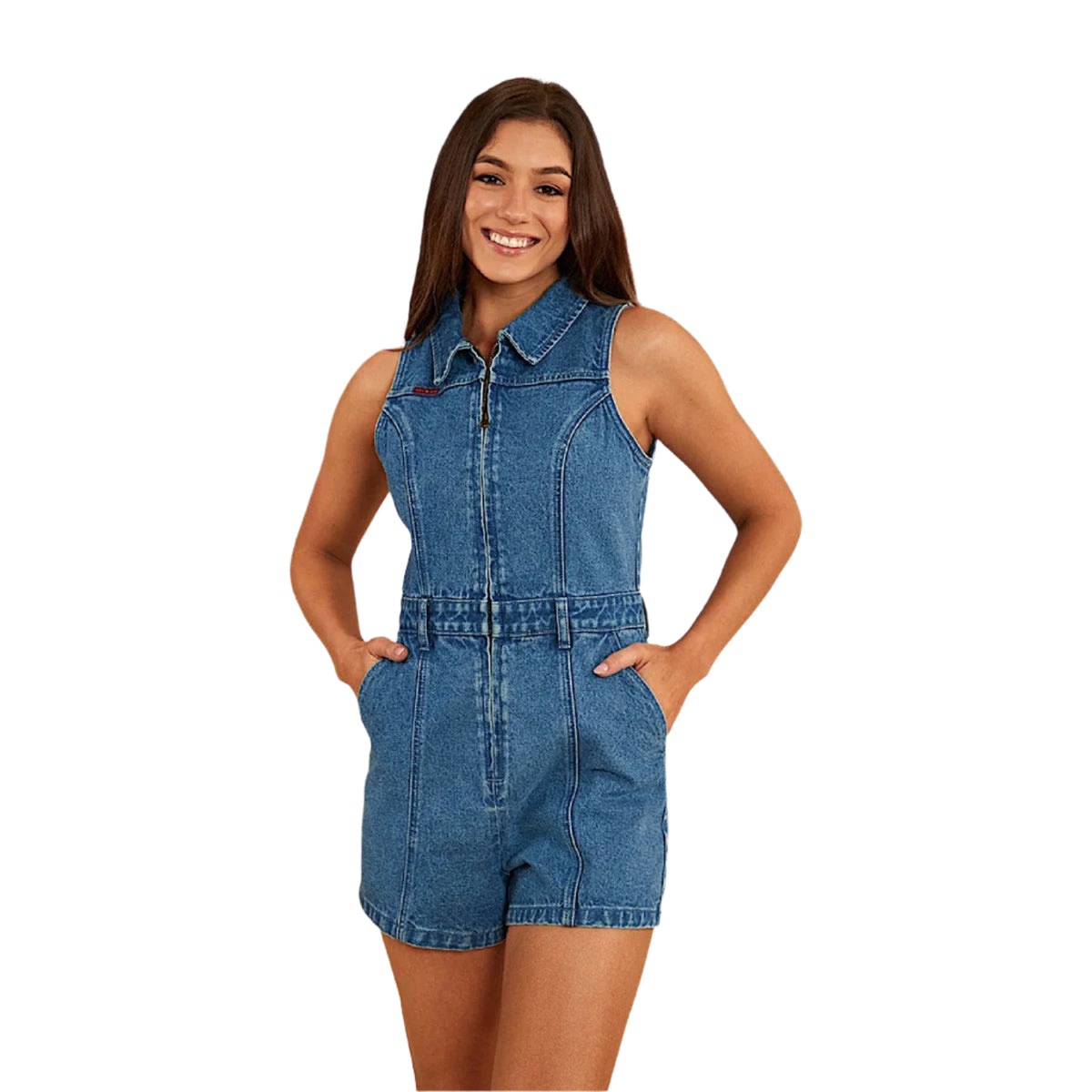 Ringers Western Women’s Mimi Playsuit - Mid Wash Blue