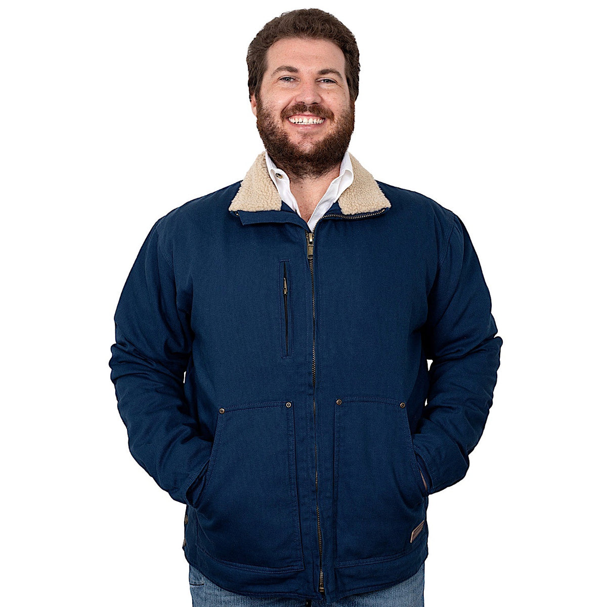 Just Country Mens Diamantina Sherpa Jacket Navy