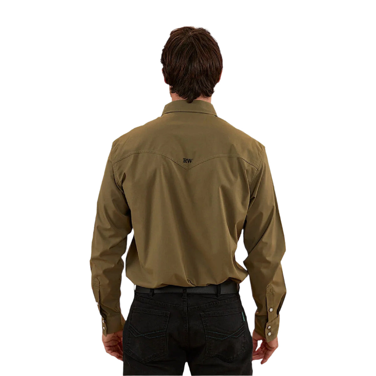 Ringers Western Men’s Dillinger Western Shirt - Military Green