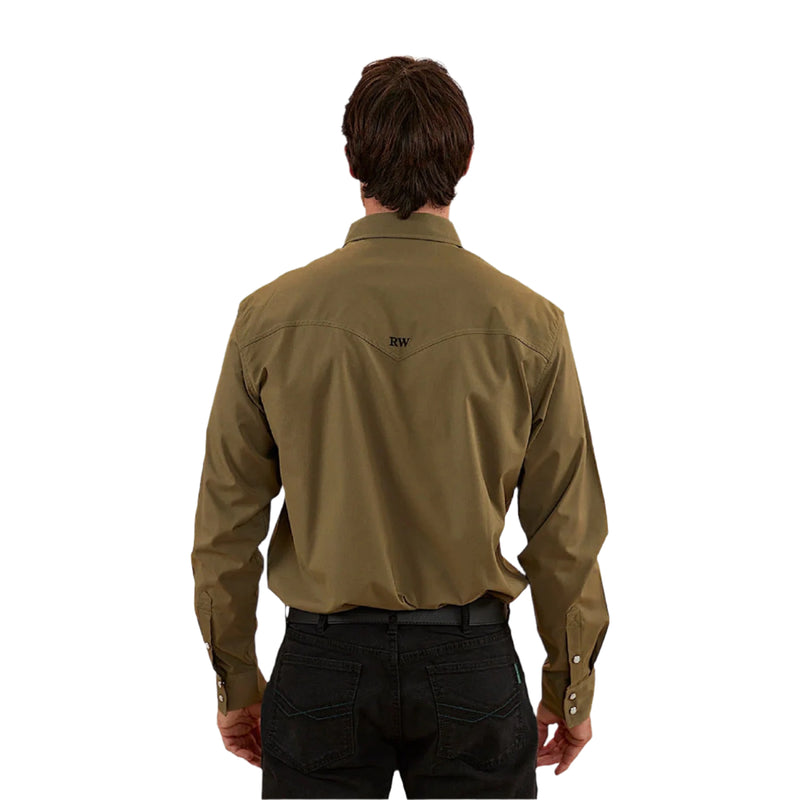 Ringers Western Men’s Dillinger Western Shirt - Military Green