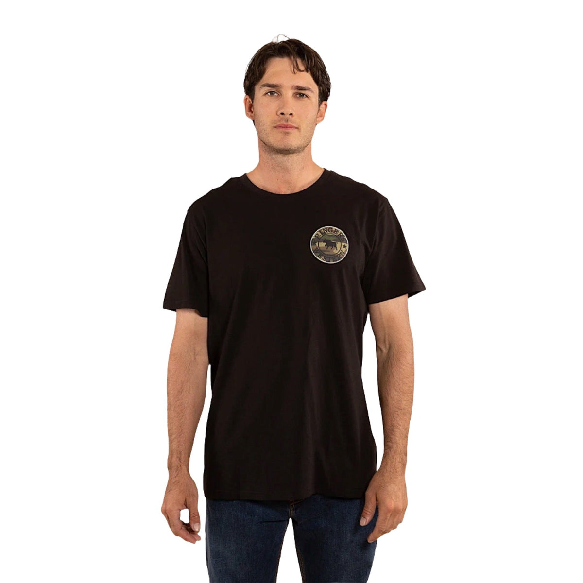 Ringers Western Men's Signature Bull Loose T-Shirt - Black/Camo
