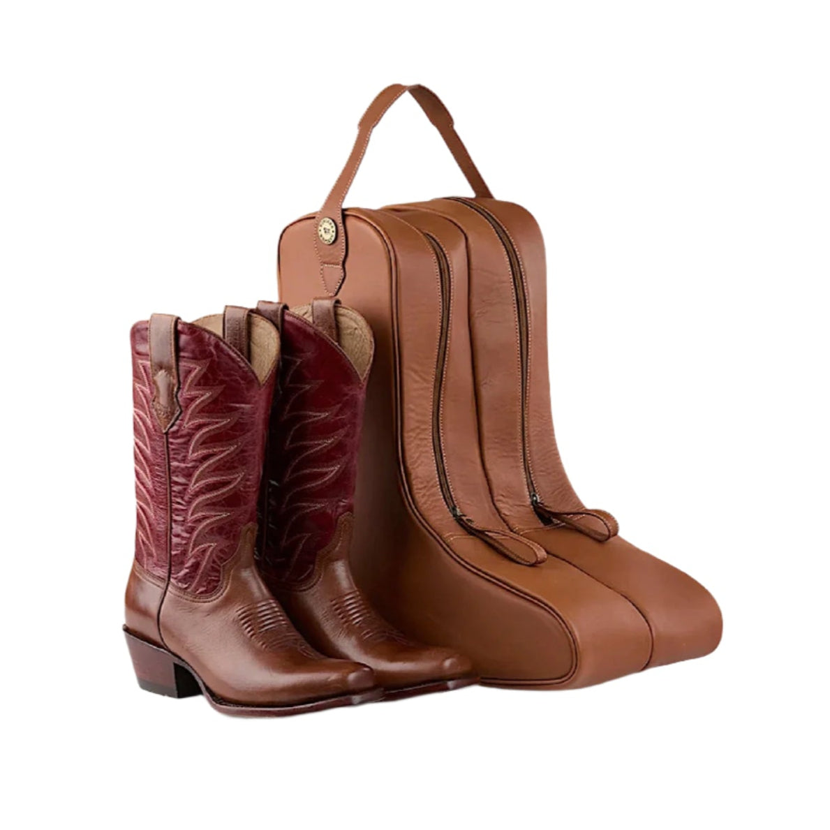 Ringers Western Miguel Leather Boot Bag - Bourbon