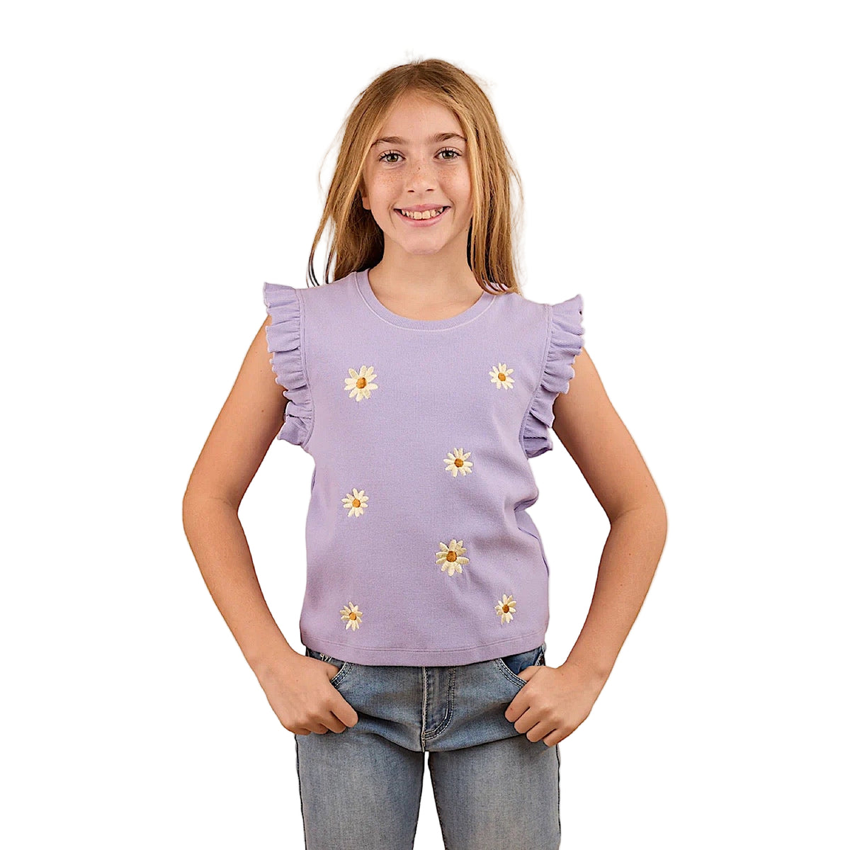 Ringers Western Girl’s Milana Rib Top - Violet