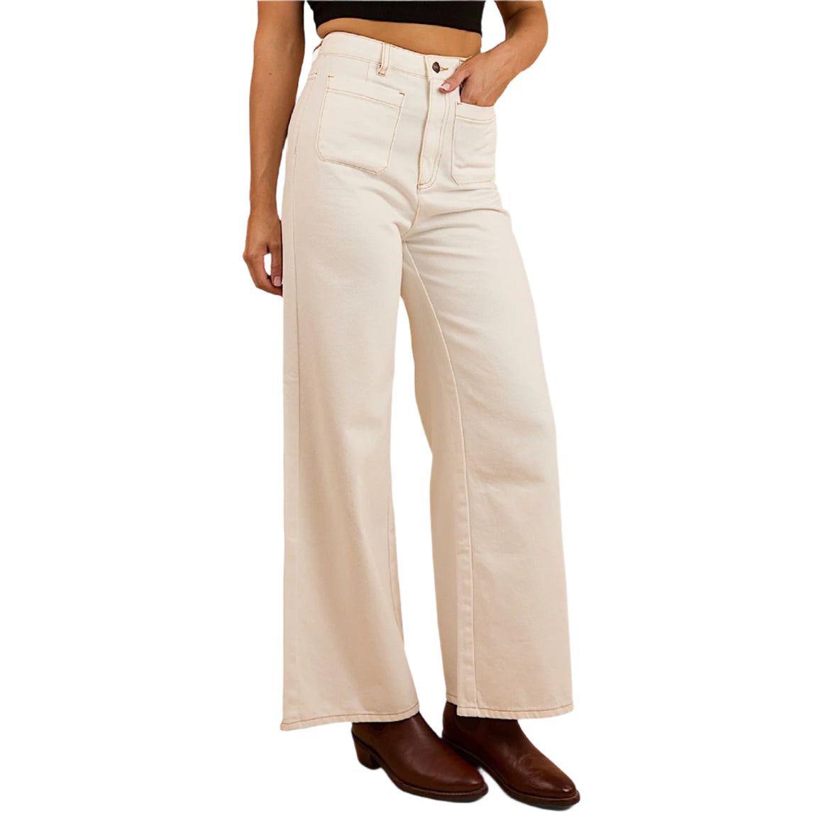 Ringers Western Women's Milani Wide Leg Pant - Off White