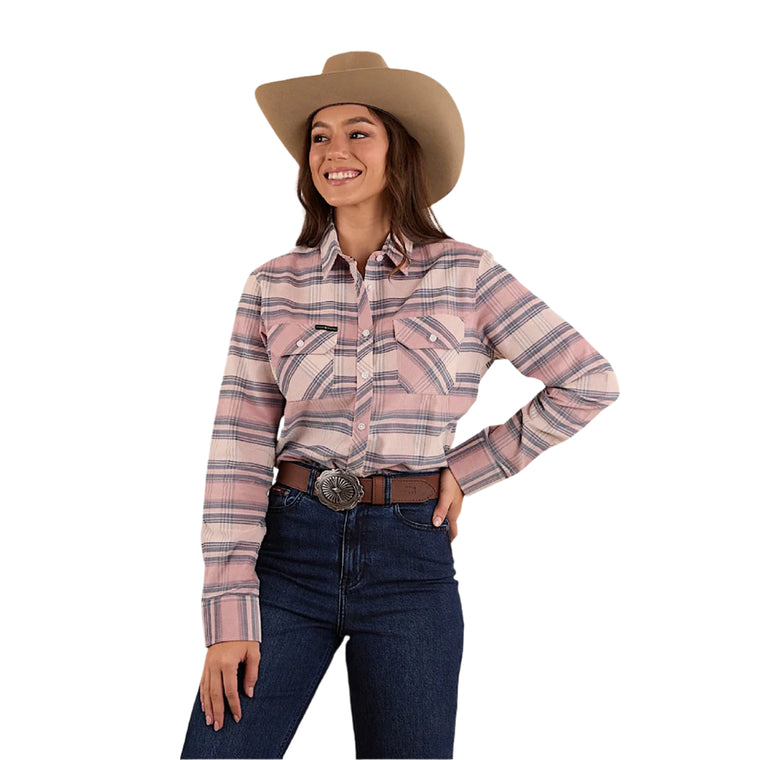 Ringers Western Women's Millicent Flannel - Rosey Pink