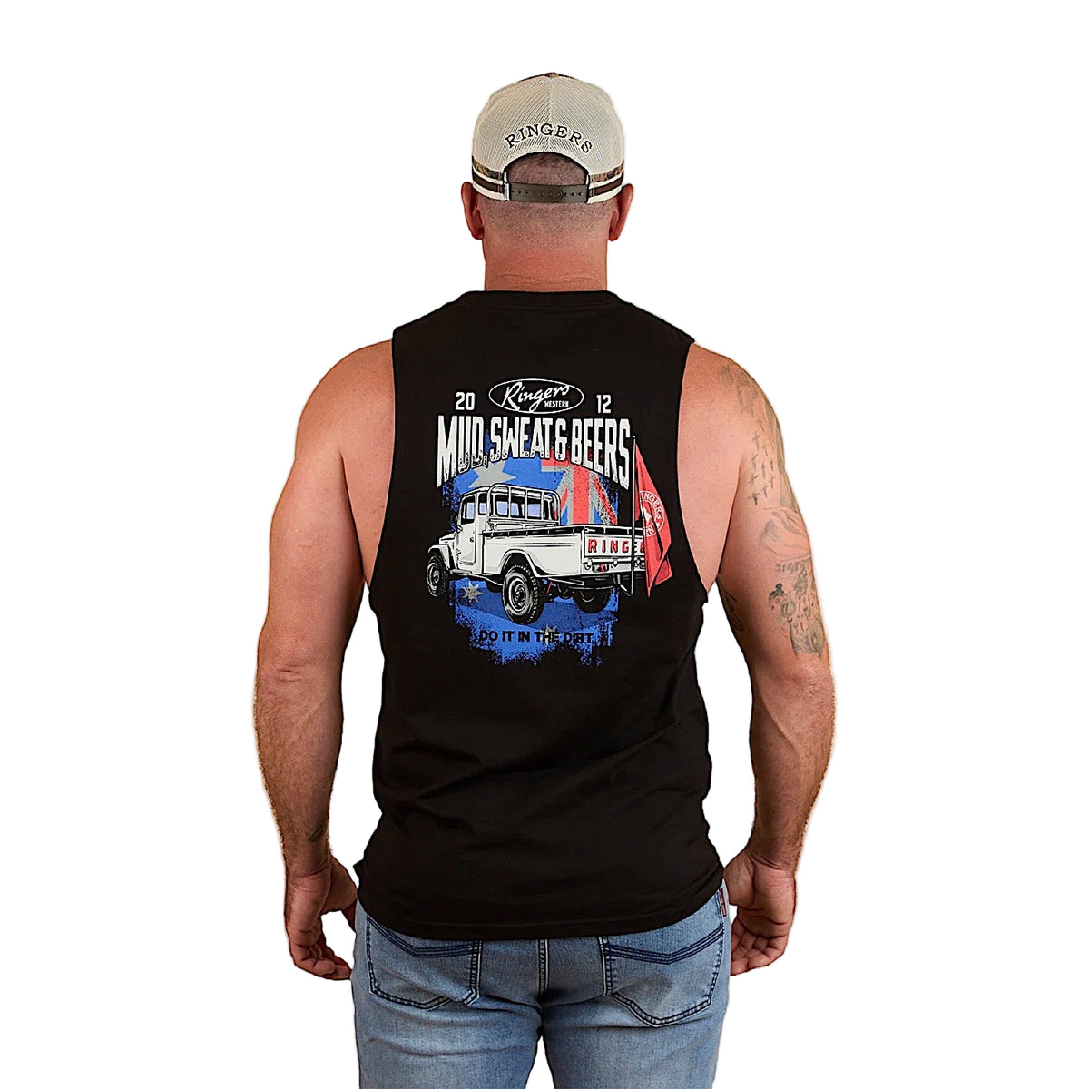 Ringers Western Men’s Mud Sweat Beers Muscle Tank - Black