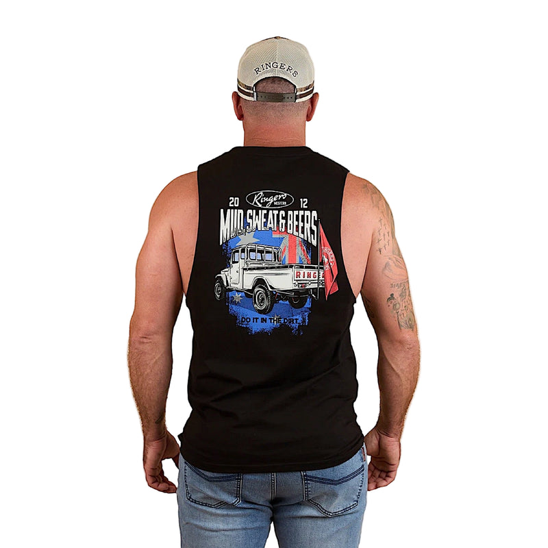 Ringers Western Men’s Mud Sweat Beers Muscle Tank - Black