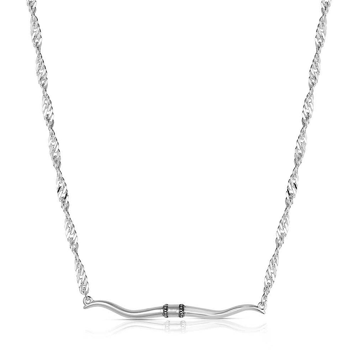 Montana Silversmiths Western Silhouette Longhorn Bar Necklace