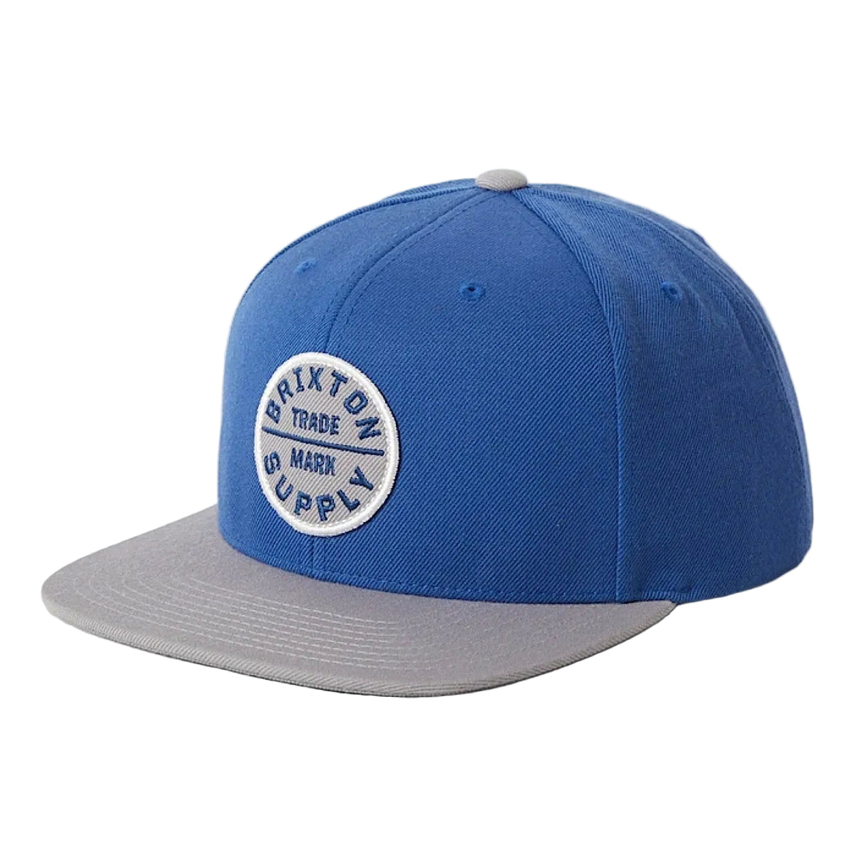 Brixton Oath III Snapback Cap - Blue/Light Grey
