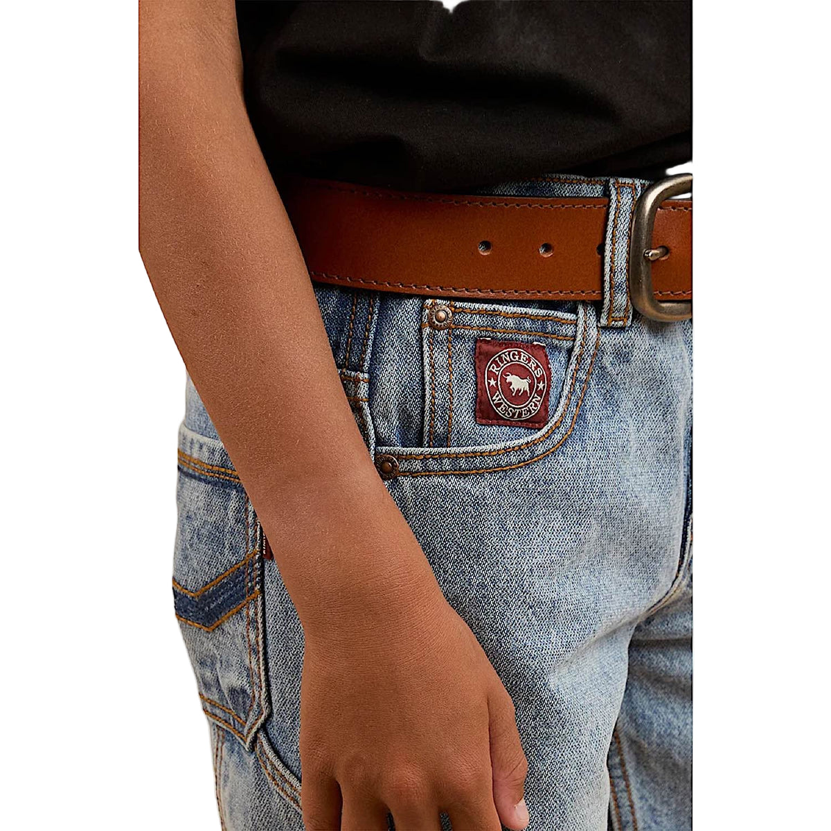Ringers Western Kid's Relaxed Jean - Light Wash Blue