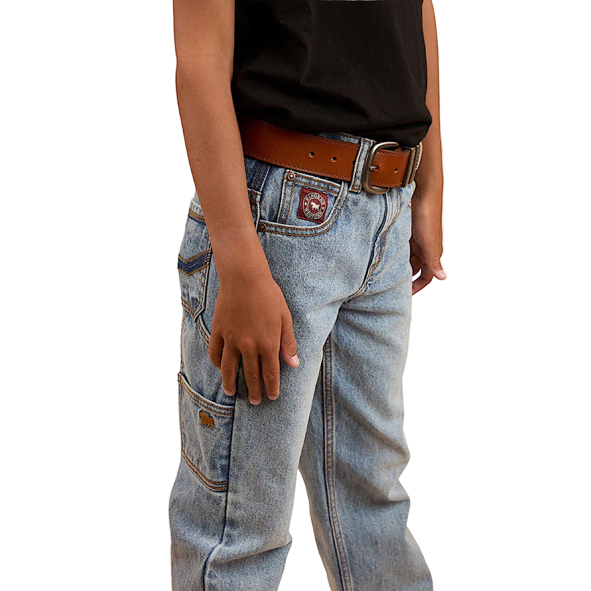 Ringers Western Kid's Relaxed Jean - Light Wash Blue