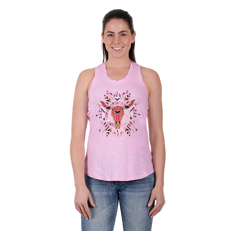 Pure Western Womens Capri Tank-Pink