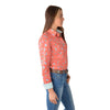 Pure Western Womens Priscilla Print Long Sleeve Shirt-Faded Rose/Multi