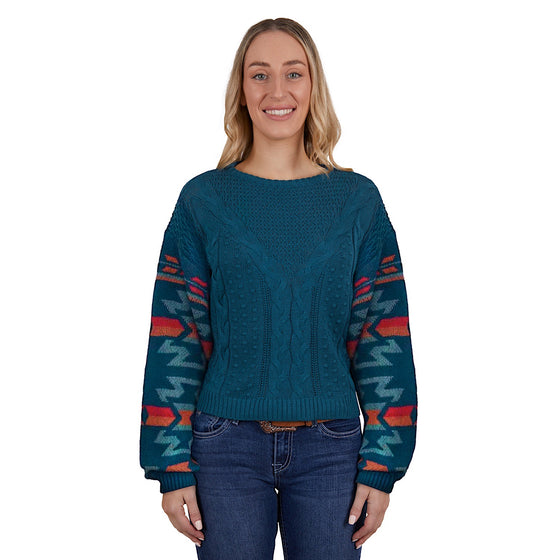 Pure Western Womens Mora Knitted Pullover Multi